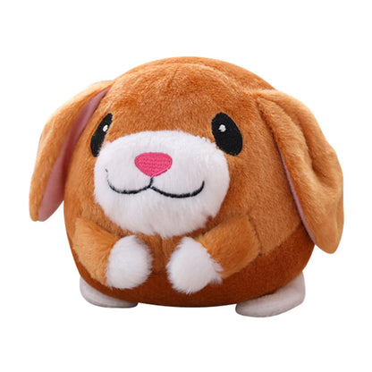 Automatic Plush Bouncing Dog Toy 5.9in (15 cm) Interactive Squeaky Self-Moving Bite-Resistant for Small & Medium Dogs