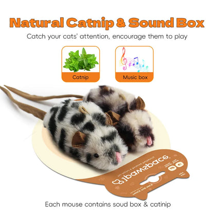 Motorized Interactive Plush Mouse Cat Toy - Fast-Moving Electronic Pet Toy for Cats