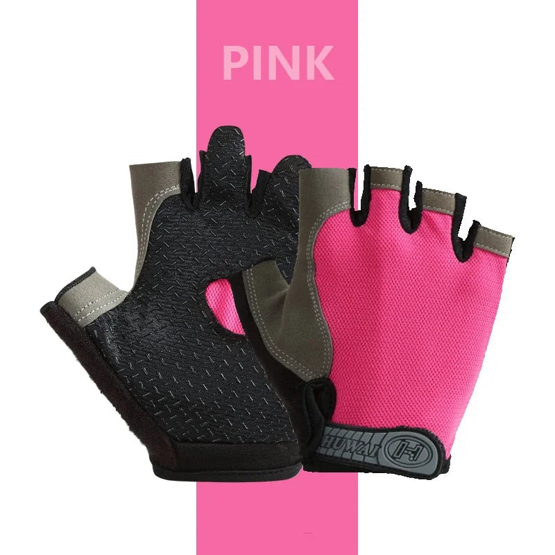 Fingerless Gym Gloves for Men & Women – Anti-Slip Breathable Workout Gloves for Cycling & Weightlifting