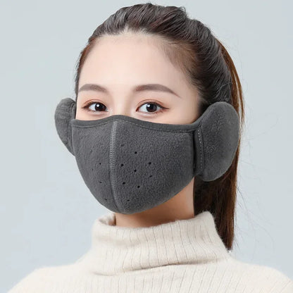 Winter Fleece Windproof Face Mask Balaclava - 3D Cut, Breathable Ear Protection, Unisex, Grey, Black or Pink