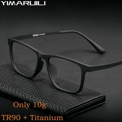 YIMARUILI Men's Square Glasses – Ultra-Light Titanium Optical Frames