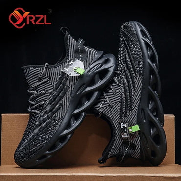 Lightweight Breathable Running Sneakers - Black Casual Jogging Shoes for Men & Women, Shock-Absorption Outdoor Trainers