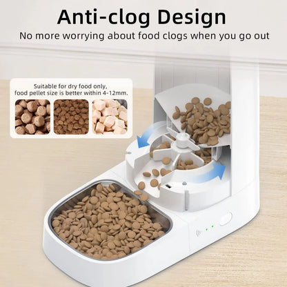 Automatic WiFi Pet Feeder 4L – Smart Kibble Dispenser for Cats & Small Dogs, App-Controlled Portion Timer & Remote