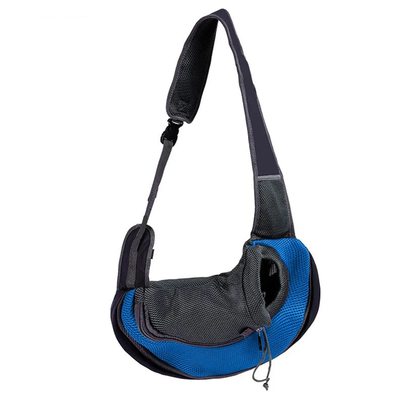 Portable Nylon Pet Carrier Sling – Hands-Free Shoulder Crossbody Bag for Small Dogs & Cats