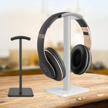 Detachable Black & White Headphone Stand – Universal Desktop Headset Holder for Gaming & Office