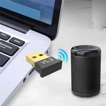 USB Bluetooth 5.3 Adapter USB Dongle for PC Laptop - Wireless Receiver for Mouse Keyboard Speaker, Windows 7/8.1/10/11