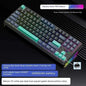 87-Key Tri-Mode Mechanical Keyboard - 2.4G USB Bluetooth, RGB PBT Keycaps, Hot-Swappable Gasket Design, 4000mAh Battery