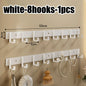 Heavy-Duty Adhesive Wall-Mounted Towel and Clothes Hook - No-Drill Stainless Steel Multi-Hook for Bathroom and Kitchen