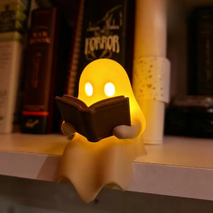 Ghost Reading Book Tabletop Halloween Lamp