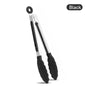 7-Inch Non-Slip Silicone Tip Food Tongs (21.4 cm) – BBQ Grilling, Salad & Kitchen Serving Utensil
