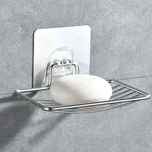 Wall-Mounted Stainless Steel Soap Rack – Drainage Soap Tray & Shelf for Bathroom & Kitchen