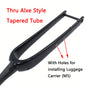 700C Full Carbon Gravel & Cyclocross Road Bike Fork — Flat Mount Disc Brake, Rack/Fender Mount, Tapered or Straight Steerer