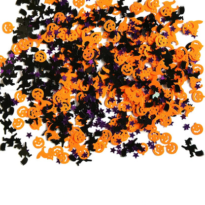 Halloween Confetti Table Scatter Decorations – Plastic Ghost, Cat or Spider Shapes for Party Tables, Spooky Day Displays & Halloween Supplies