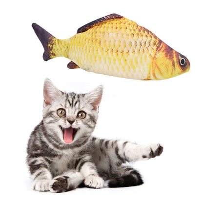 USB Rechargeable Floppy Fish Cat Toy - Interactive Electronic Plush Fish for Cats & Dogs