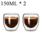 Double Wall High Borosilicate Glass Mugs - Insulated Heat-Resistant Coffee & Tea Cups (2-18 pcs Set)