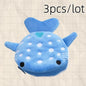 Cartoon Shark Plush Coin Purse Keyring, Zippered Coin Holder and Cable Organizer, Cute Small Gift