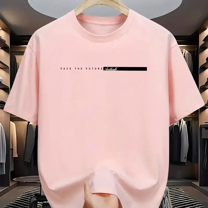 Unisex Summer 100% Cotton Loose Fit Short Sleeve Crew Neck T-Shirt - Lightweight Breathable Casual Tee