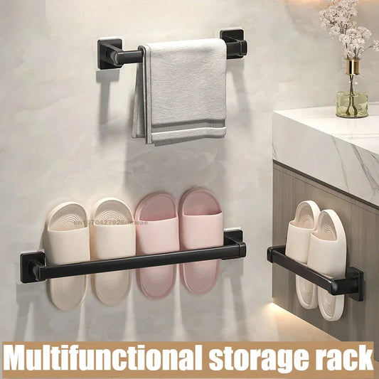 6-Pack Self-Adhesive No-Drill Towel Rack Hooks – Aluminum Wall Towel Holder, Polished Finish