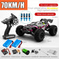 Rc Car Off Road 4x4 High Speed 70KM/H Remote Control Car with LED Headlight Brushless 4WD 1/16 Monster Truck Toys for Boys Gift