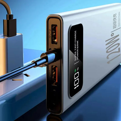 200000mAh 120W Fast Charging Power Bank with Digital Display for iPhone, Samsung & Huawei