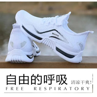 Men's Slip-On Breathable Running Sneakers – Non-Slip Gym & Walking Shoes