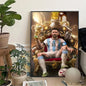 Classic, Sports - Rionel Messi - Football, Wall Art, Canvas Print Poster, Home Living Room Bedroom Decor, Stadium Wall Art