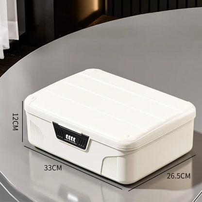 4-Digit Combination Lock Safe Box – Portable Security Organizer for Passports, Cash & Jewelry