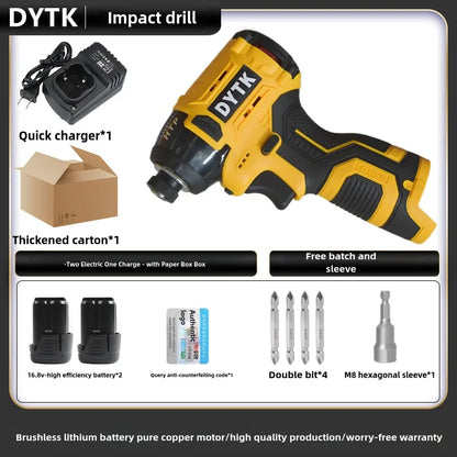 18V Cordless Electric Screwdriver & Rechargeable Hand Drill — Brushless Motor Multifunctional Tool