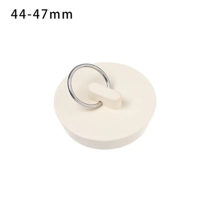 Universal Rubber Sink & Bathtub Drain Stopper Plug — Leakproof Floor Drain Strainer, White