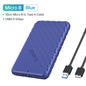 2.5-Inch SATA to USB 3.0 and Type-C External HDD Enclosure — Fits 7-9.5mm SSD/HDD, Up to 6TB, 5Gbps/6Gbps
