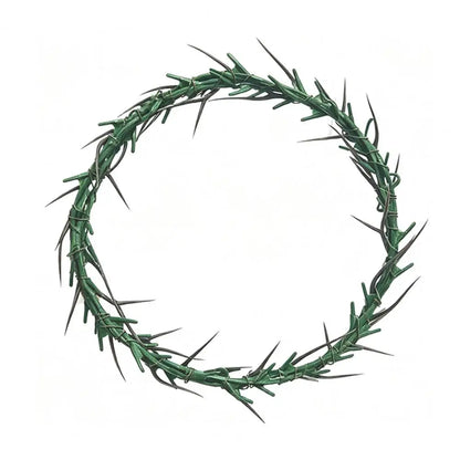 Halloween Crow Thorns Dead Branch Wreath – Realistic Spiked Branch Garland for Haunted House, Door & Horror Decor – 25cm & 45cm