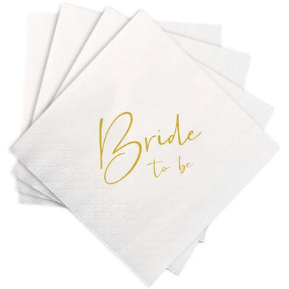 50PCS Bride to be Napkin Wedding Dinner Table Atmosphere Decoration Engagement Party Decoration Wedding Napkin