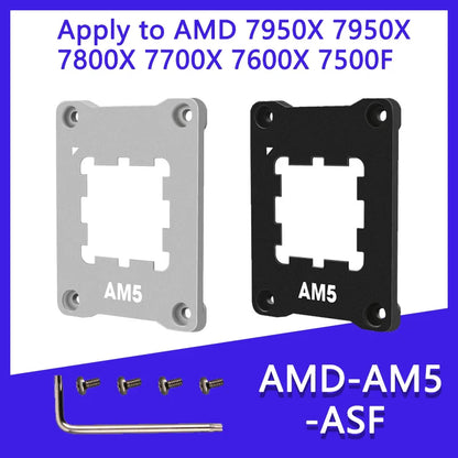Aluminum AM5 CPU Anti-Bend Bracket - Universal AMD Socket Retention Holder with Screws & Tool