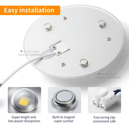 Round LED Panel Ceiling Light 12W–60W AC 220–240V Circular Flush Mount Lamp
