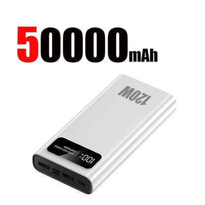 200000mAh 120W Fast Charging Power Bank with Digital Display for iPhone, Samsung & Huawei