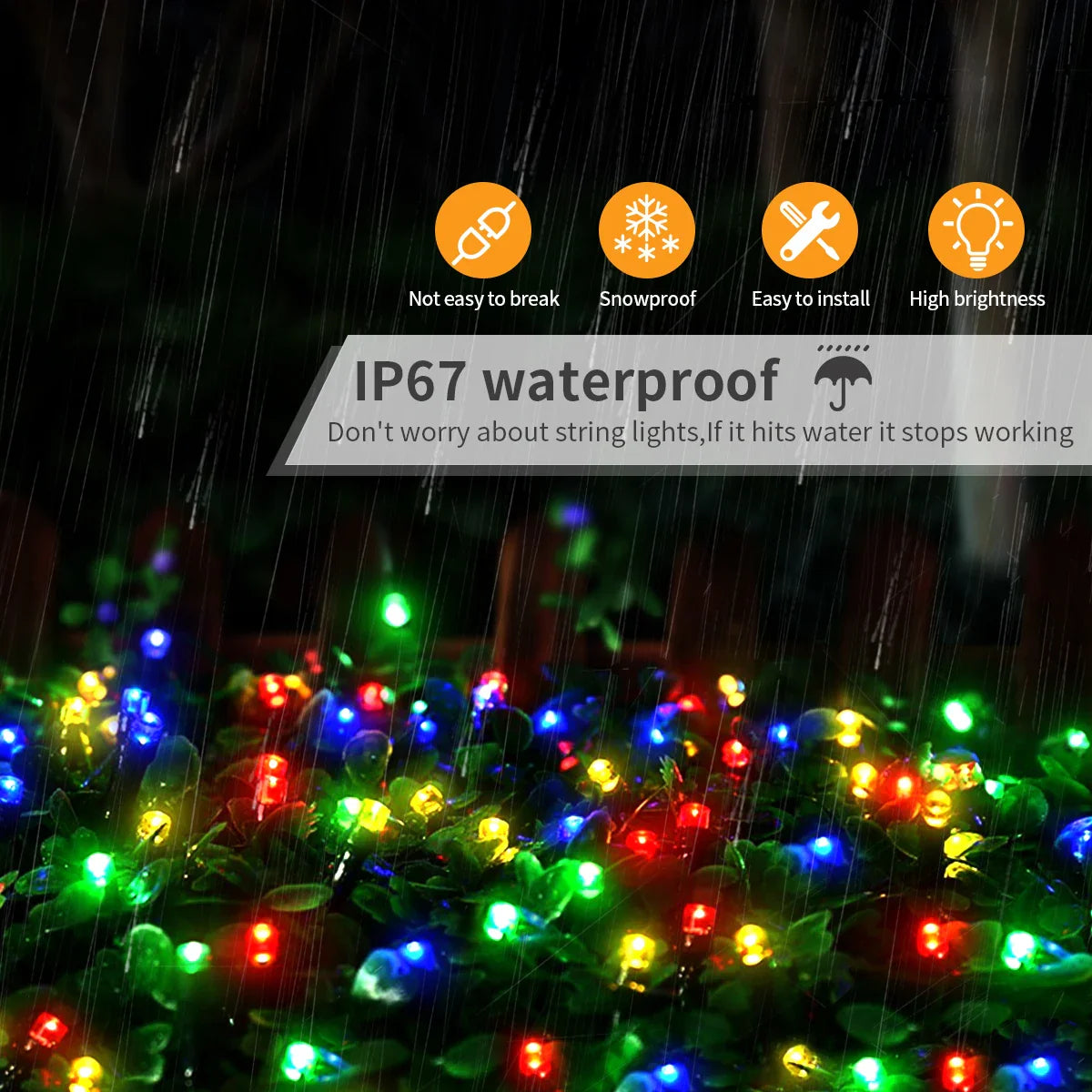 Waterproof LED Fairy String Lights (Warm White / White / RGB) – Curtain & Party Lights, 10–100 m (33–328 ft) Indoor/Outdoor for Wedding & Christmas