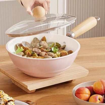 Mini Ceramic Non-Stick Frying Pan Wok Home Egg Steak Skillet Pancake Fried Induction Cooker Gas Stove Saucepan Kitchen Cookware
