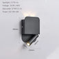 Modern Minimalist Led Wall Lamp USB Charging Indoor Bedroom Lamp Hotel Bedside Reading Lamp Wall Lights Sconce Switch AC 90~240V