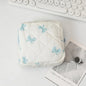 Large Capacity Period Pouch - Cute Cartoon Bow Sanitary Napkin & Tampon Organizer Bag