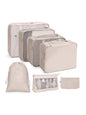 7/8/9/10 Pcs Travel Organizer Packing Cubes – Lightweight Polyester Luggage Storage Bags for Clothes, Shoes, and Accessories