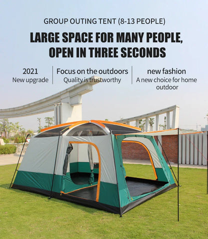 Camping Family Tent 6-8 Persons Ultralight Waterproof Automatic Two