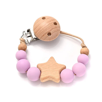 Baby Pacifier Chain Clip Silicone Teether Beads Soother Toy
