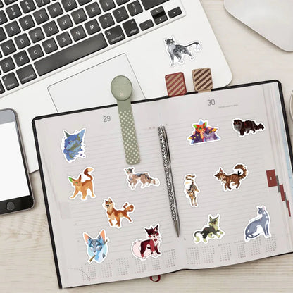 60/120PCS Cat Warriors Cartoon Graffiti Sticker Car Luggage Water Cup Skateboard Stationery Sticker