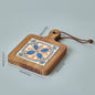 Home Creative Wood Tiles Pot Mat Anti-Scalding Plate Mat Drink Coasters Wooden Trivet Frame for Hot Tea Pots Non-slip Cup Mat