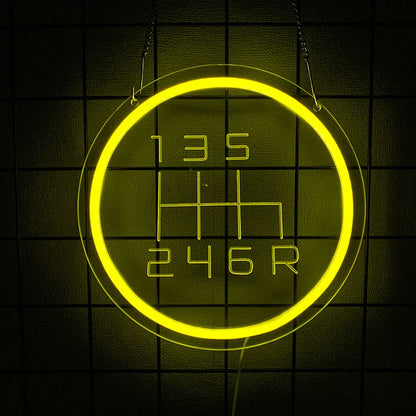 Garage Led Neon Sign, 3D Carved Gear Icon, Usb Powered, Used For Decor Of Bars, Car Service Stations, Parts Stores And Man Caves