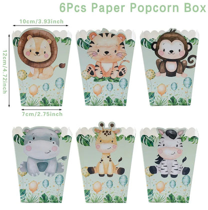 Jungle Animal Tablecloth Birthday Party Decor Palm Leaves Tablecloth Jungle Safari Wild One Kids Birthday Party Decoration