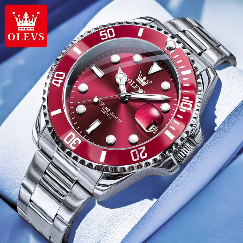 OLEVS 5885 Men’s Quartz Watch with Stainless Steel Bracelet