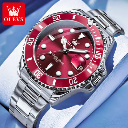 OLEVS 5885 Men’s Quartz Watch with Stainless Steel Bracelet