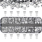 2400+ Shiny Clear Crystal Nail Rhinestones - Mixed Sizes & Shapes Flatback Gems
