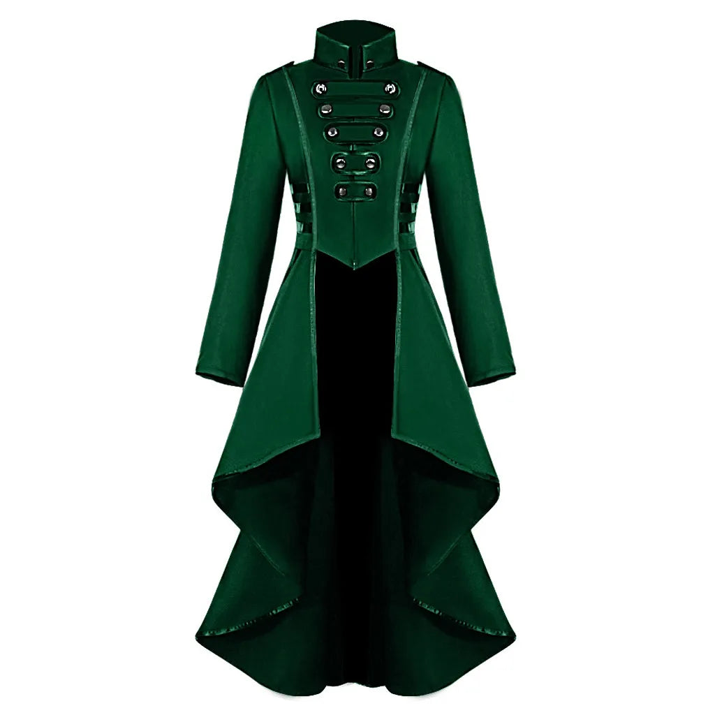 Women’s Gothic Steampunk Tailcoat Jacket, Halloween Costume